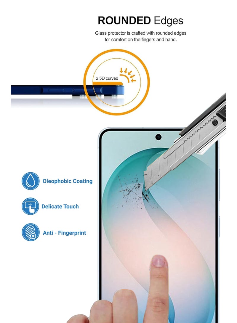 BYTER For Samsung Galaxy S26 - Tempered Glass Screen Protector - Advanced Border-Less Full Edge to Edge ,Shatterproof , High Responsiveness , Higher Transparency , Quick to Install ,Anti-scratch and Bubble-free Screen Protector - Image 4