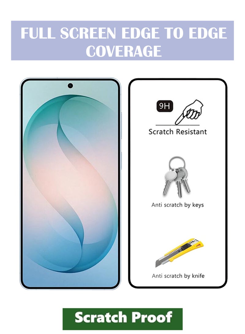 BYTER For Samsung Galaxy S26 - Tempered Glass Screen Protector - Advanced Border-Less Full Edge to Edge ,Shatterproof , High Responsiveness , Higher Transparency , Quick to Install ,Anti-scratch and Bubble-free Screen Protector - Image 2