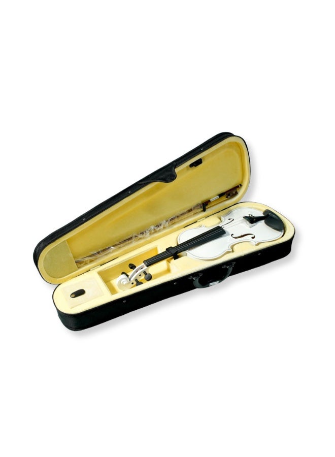 شتاينر كمان ستاينر V-10 – بالحجم الكامل 4/4 للطلاب، جسم من القيقب، لوحة أصابع من خشب الأبنوس الصناعي، لمسة نهائية بيضاء لامعة مع حقيبة وقوس وراتنج - Image 3