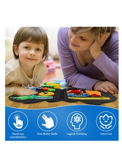 Y&D Busy Board, Board for Toddlers, Sensory Montessori Activity Fidget Educational Toy - Preschool Gift, Learning Travel (Elephant)  - Image 4
