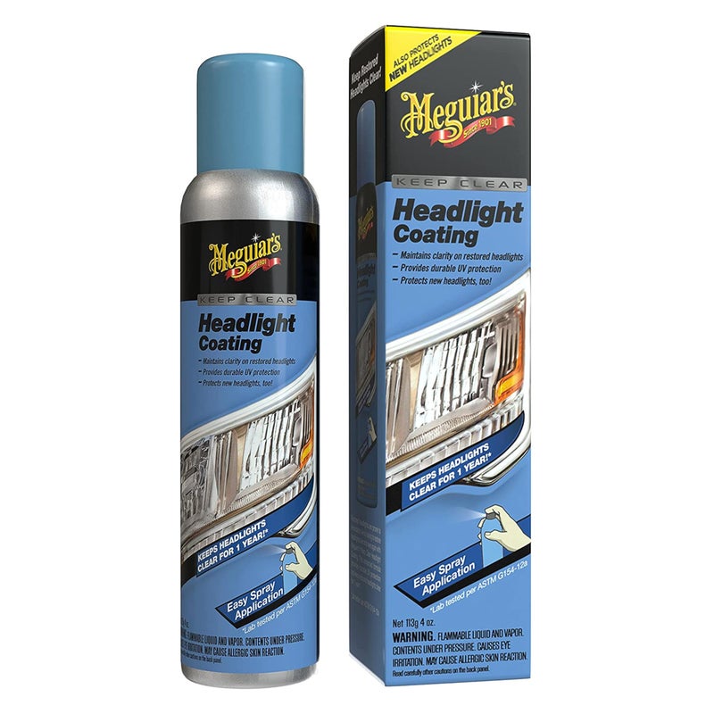Meguiar's Keep Clear Headlight Coating - Durable, Long-Lasting Protection Prevents Oxidation and Prevents Yellowing for a Year - Easy Application - 4 Oz Aerosol - Image 1