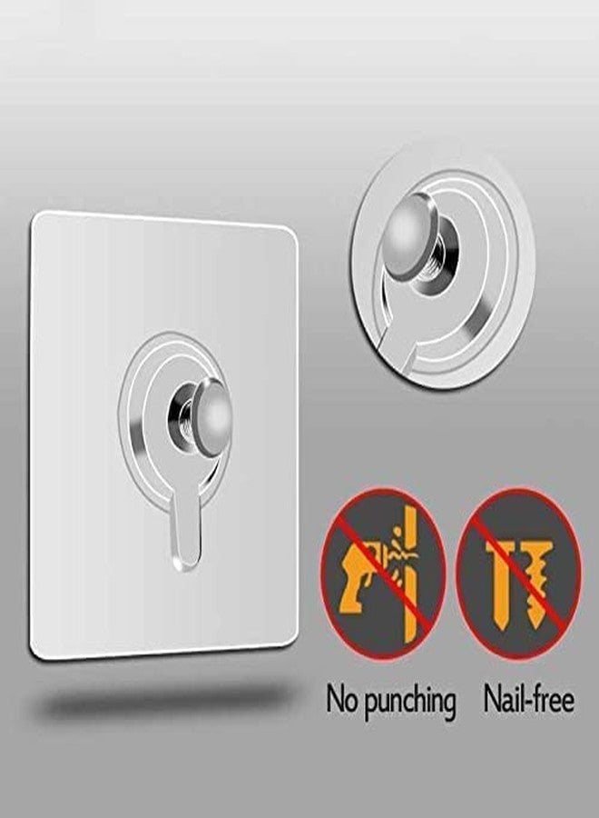 Boniry Nail Free Photo Frame Wall Hook Screw Adhesive Non-Trace No Drilling for Bathroom Shower Kitchen Installation Hanging, Waterproof Transparent Screws Hook - 10 Pcs - Image 4