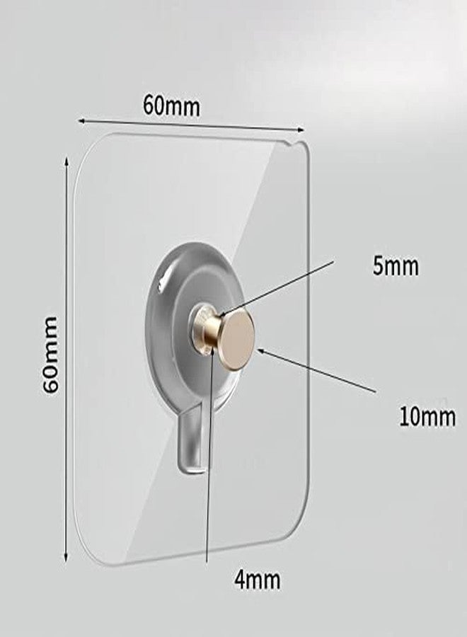 Boniry Nail Free Photo Frame Wall Hook Screw Adhesive Non-Trace No Drilling for Bathroom Shower Kitchen Installation Hanging, Waterproof Transparent Screws Hook - 10 Pcs - Image 2