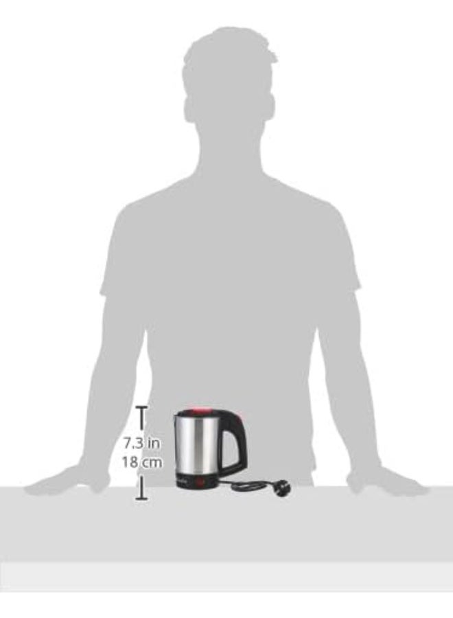 زادا غلاية سفر ستانلس ستيل 500 واط ZKT-160 من زادا، سعة 600 مل، فضي/أسود - Image 4