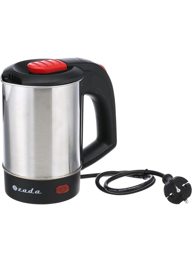 زادا غلاية سفر ستانلس ستيل 500 واط ZKT-160 من زادا، سعة 600 مل، فضي/أسود - Image 1