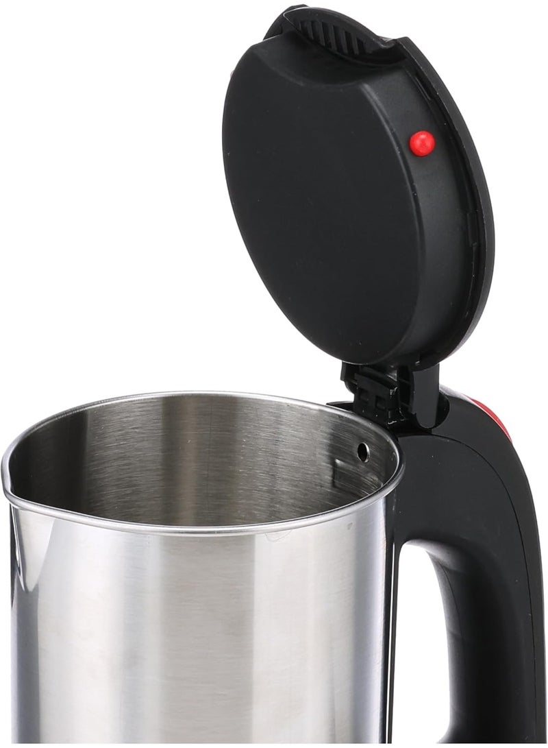 زادا غلاية سفر ستانلس ستيل 500 واط ZKT-160 من زادا، سعة 600 مل، فضي/أسود - Image 3