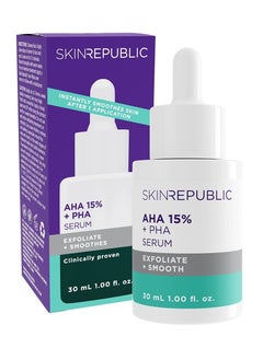 SKIN REPUBLIC Skin Republic 15% AHA (Alpha Hydroxy Acids) Exfoliating Serum to Improve and Brighten Skin Texture, Tighten Pores, Reduce Spots (30ml)  - Image 1