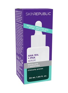 SKIN REPUBLIC Skin Republic 15% AHA (Alpha Hydroxy Acids) Exfoliating Serum to Improve and Brighten Skin Texture, Tighten Pores, Reduce Spots (30ml)  - Image 2