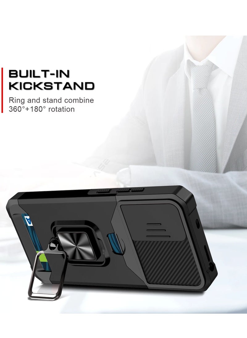 ELLAGECASE Impact-Resistant Case with Card Slot, Stand & Solid Camera Protection for Samsung Galaxy S23 Plus – Includes Hidden Metal Plate  - Image 5