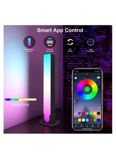 Smart LED Light Bar, RGB Ambiance Backlight with 12 Scene Modes and Music Modes, Desktop Music Bluetooth Light Smart APP Control Music Slide Floor Lamp for Gaming, PC, TV, Room Décor