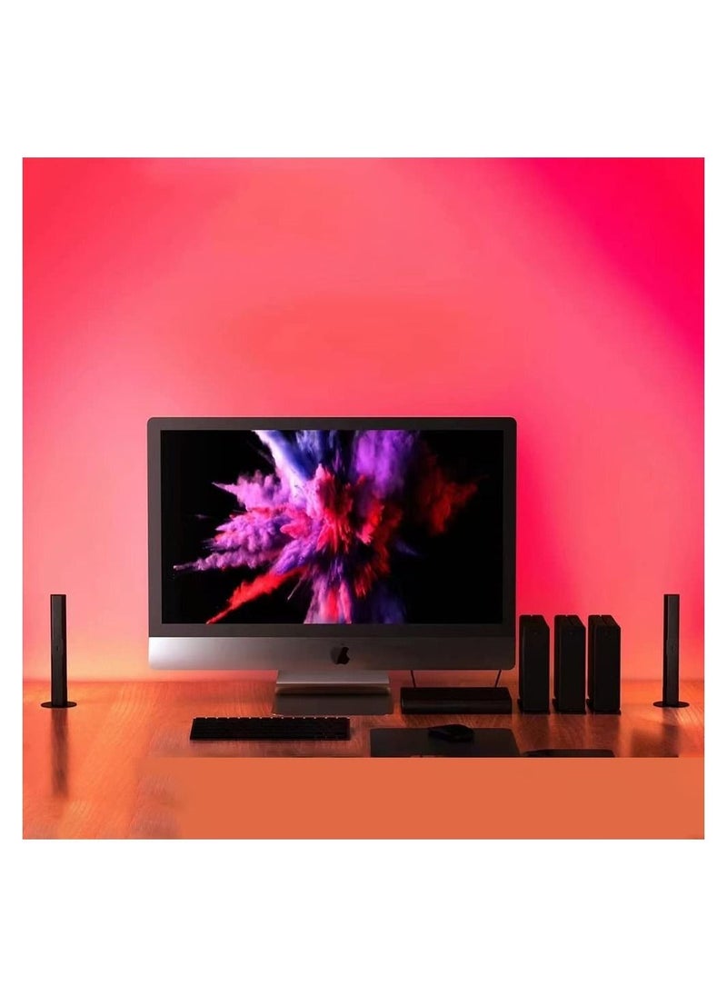 SHOPI - Smart LED Light Bar, RGB Ambiance Backlight with 12 Scene Modes and Music Modes, Desktop Music Bluetooth Light Smart APP Control Music Slide Floor Lamp for Gaming, PC, TV, Room Décor - Image 1