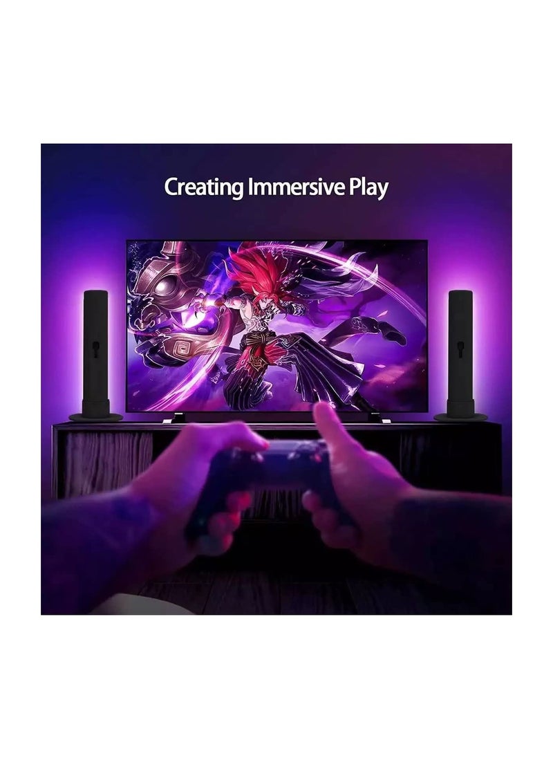 SHOPI - Smart LED Light Bar, RGB Ambiance Backlight with 12 Scene Modes and Music Modes, Desktop Music Bluetooth Light Smart APP Control Music Slide Floor Lamp for Gaming, PC, TV, Room Décor - Image 1