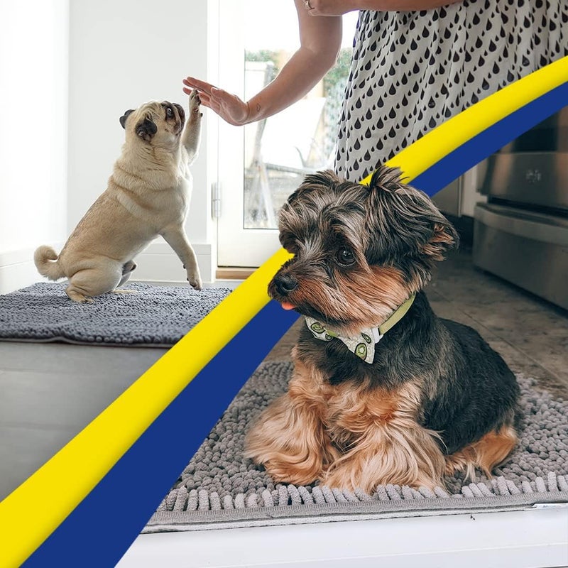 Muddy MatÂ® | Super Absorbent Door Mat Indoor, Microfiber Quick Dry Chenille Entryway Rug, Non-Slip Front Door Mat, Indoor Mats for Entryway, Machine Washable Pet Rug, Grey 24"x36" - Image 5
