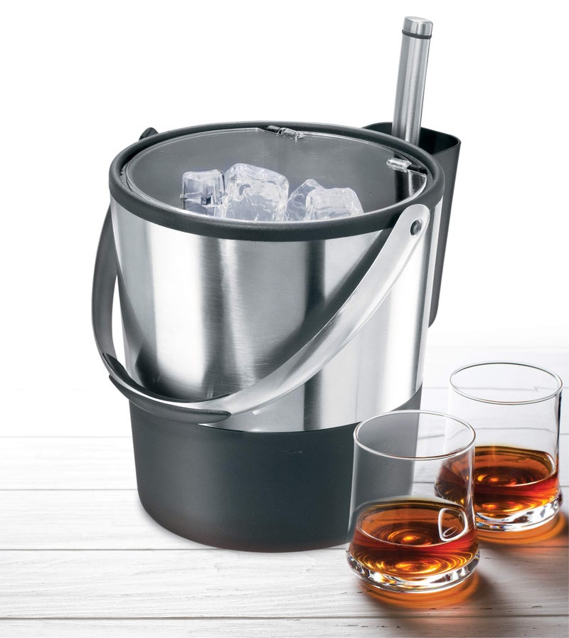 Oggi Oggi Insulated Ice Bucket, 4 Quart / 3.8 L, Stainless Steel, Black.  - Image 3