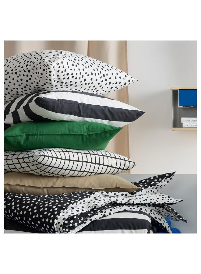 erorex Cushion cover, white/black, 50x50 cm - Image 3