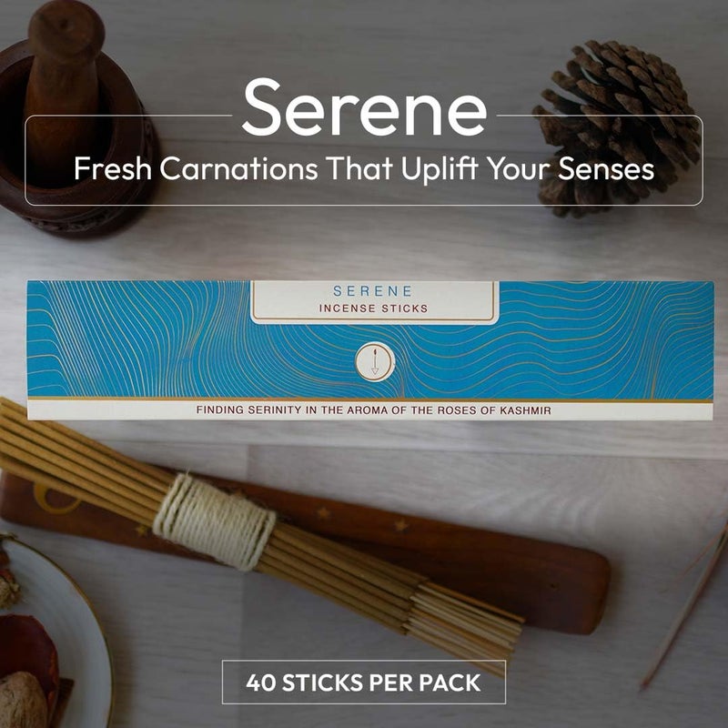 Nirmalaya Nirmalaya Serene Incense Sticks Agarbatti Incense Sticks for Pooja 100 Natural and Charcoal Free Organic Incense Sticks Incense Sticks for Home Fragrance 40 Sticks per Pack  - Image 2