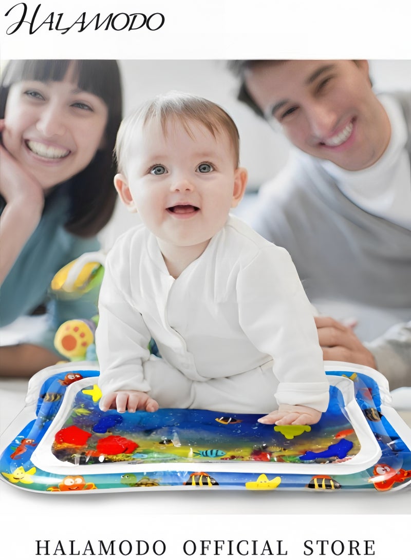 هالامودو حصيرة لعب بالماء قابلة للنفخ لوقت البطن للرضع والأطفال الرضع والأطفال الصغار حصيرة تغيير الحفاضات حصيرة زحف مركز النشاط المرح المثالي لعب اللعب ألعاب التنمية هدايا الطفل - Image 5