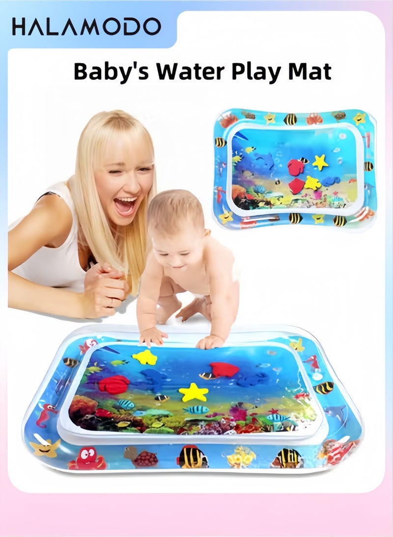 Water Play Mat Inflatable Tummy Time Water Mat for Babies & Infant & Toddlers Dipper Changing Pad Crawl Mat Perfect Fun time Play Activity Center Development Toys Baby Gifts - Image 1