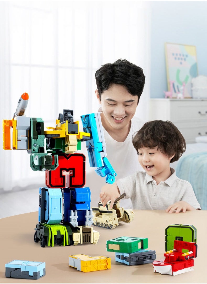 Elongdi - 21 Shapes Deformation Robot Toy, 10 Numbers Transformers Robots, Action Figure Deformation Car Model, Classroom Education Number Bots Birthday Gifts for Boy Girl - Image 1