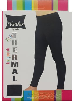 Tutku Passion Girl Thermal Tights Black 0835  - Image 2