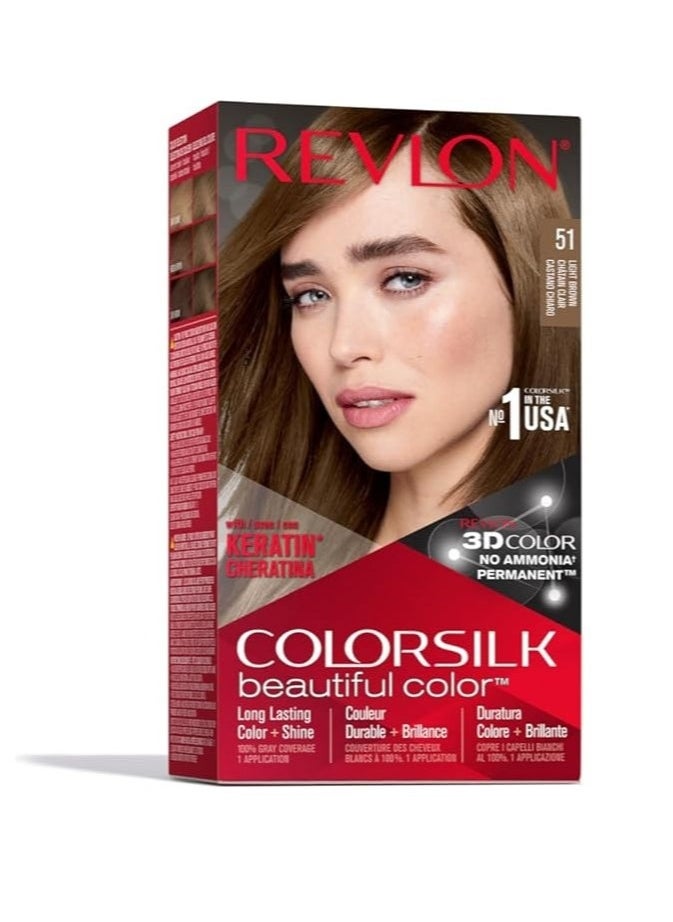 Revlon - Revlon Color Silk -Light Brown 51 - Image 1