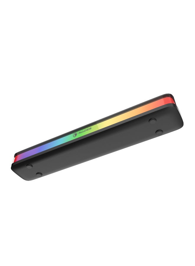 ساديس مكبر صوت ساديس بوزفولت، صوت ستيريو 2.0، بلوتوث 5.3، إضاءة RGB، توصيل وتشغيل USB، تحكم متعدد الوظائف، أسود - Image 3