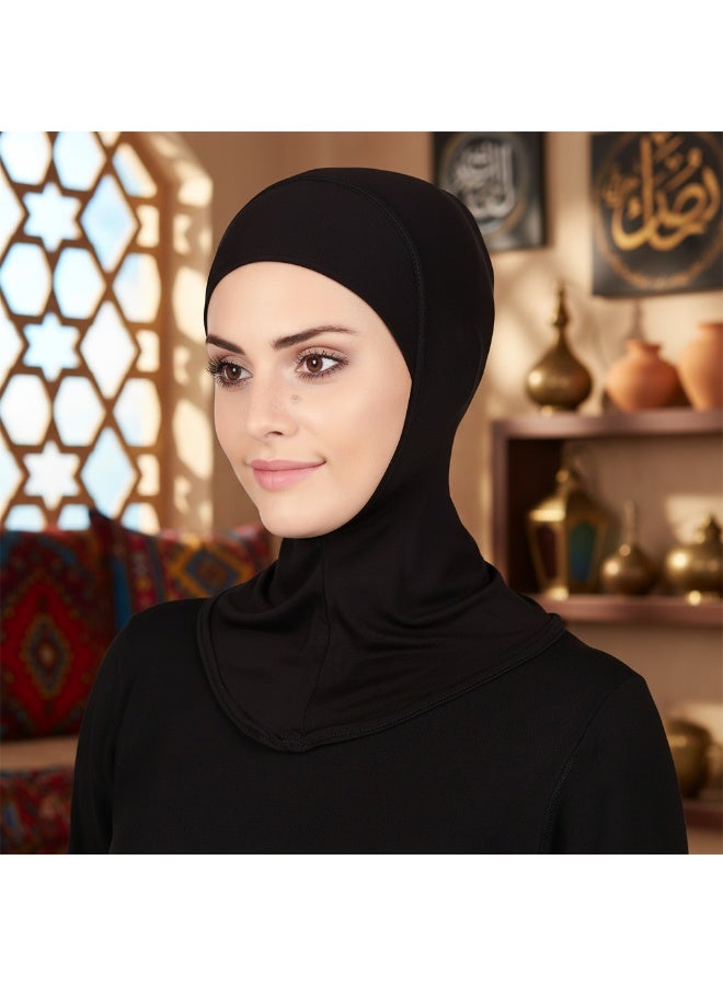 SYNSYB Solid Women's Muslin Hijab Sport Head Scarf Plain Under Scarf Muslimah Turban Cap Scarf Ramadan Accessory - Image 4