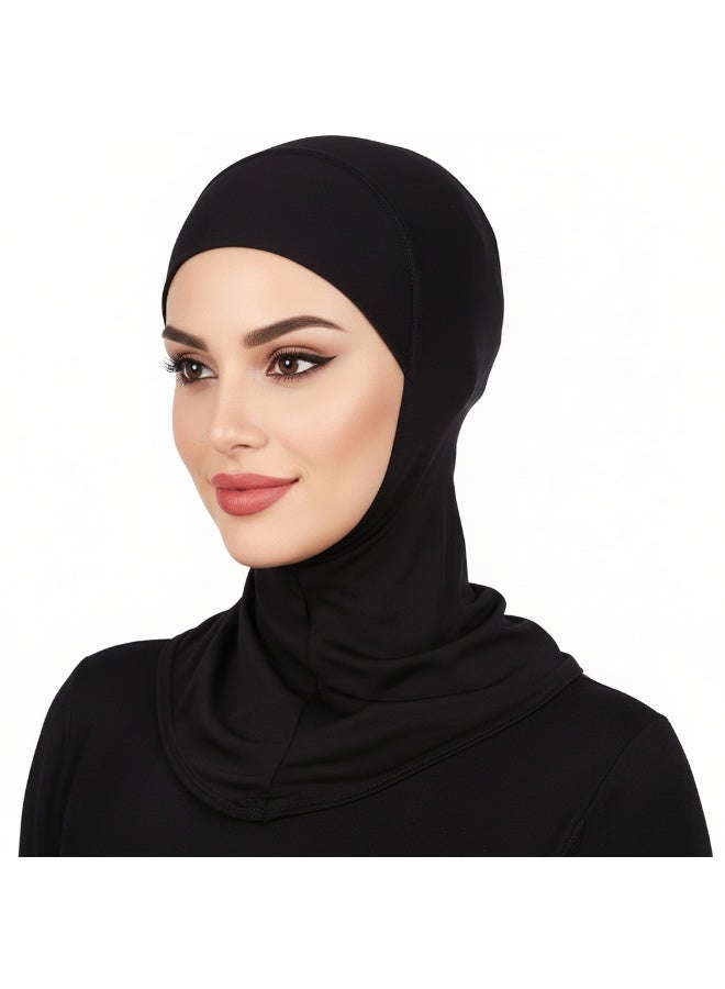 SYNSYB Solid Women's Muslin Hijab Sport Head Scarf Plain Under Scarf Muslimah Turban Cap Scarf Ramadan Accessory - Image 1