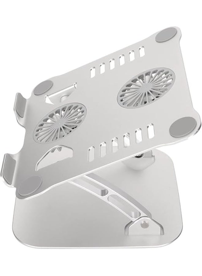 Adjustable aluminum laptop stand with cooling fan – sturdy, stable, and suitable for devices up to 17.3 inches - Image 3