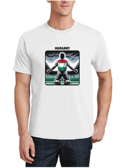 PRINTSHOP4ME Hungary Unisex Adult T-Shirt - Short Sleeve Round Neck Cotton Tshirt for Men and Women - Soft and Comfortable - Gift for Football Fans  - Image 1