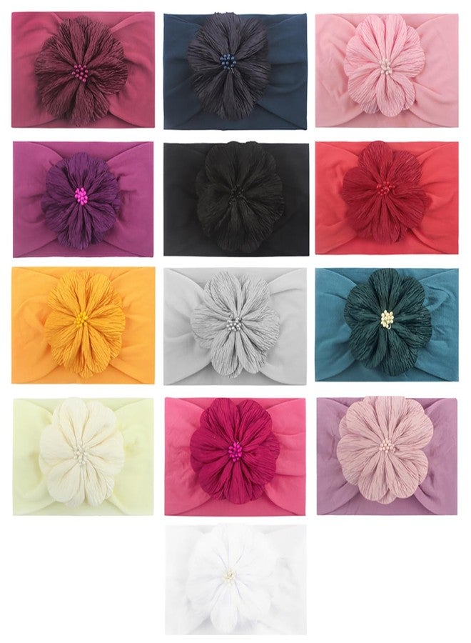 SYGA Baby Headband Nylon Flower Soft Stretchable Hairband for Newborn Infant Toddler Kids For 0-3 Year (Rose Red, Free Size) - Image 5