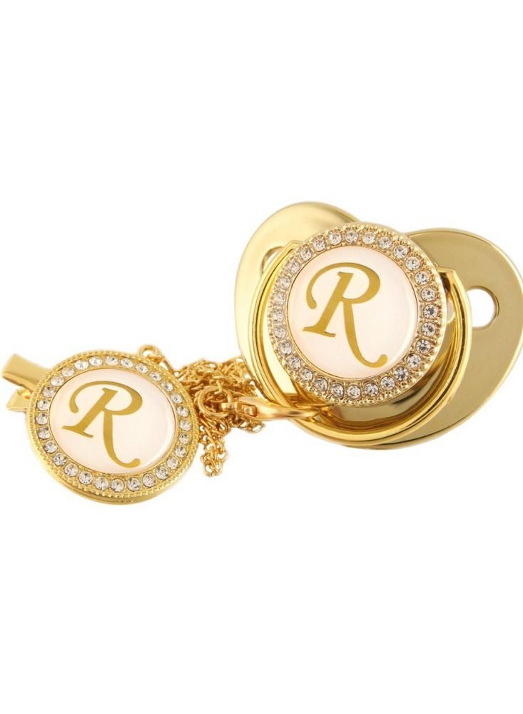 Loquat Alphabet Baby Shiny Diamond Pacifier