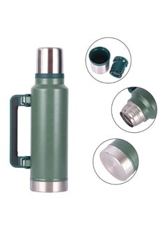 BLACKSTONE Classic Bottle Stainless Steel Flask Leakproof Lid as Cup with Handle 1.0L Green  - Image 2
