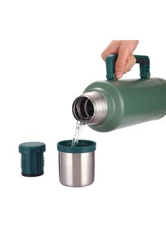 BLACKSTONE Classic Bottle Stainless Steel Flask Leakproof Lid as Cup with Handle 1.0L Green  - Image 3
