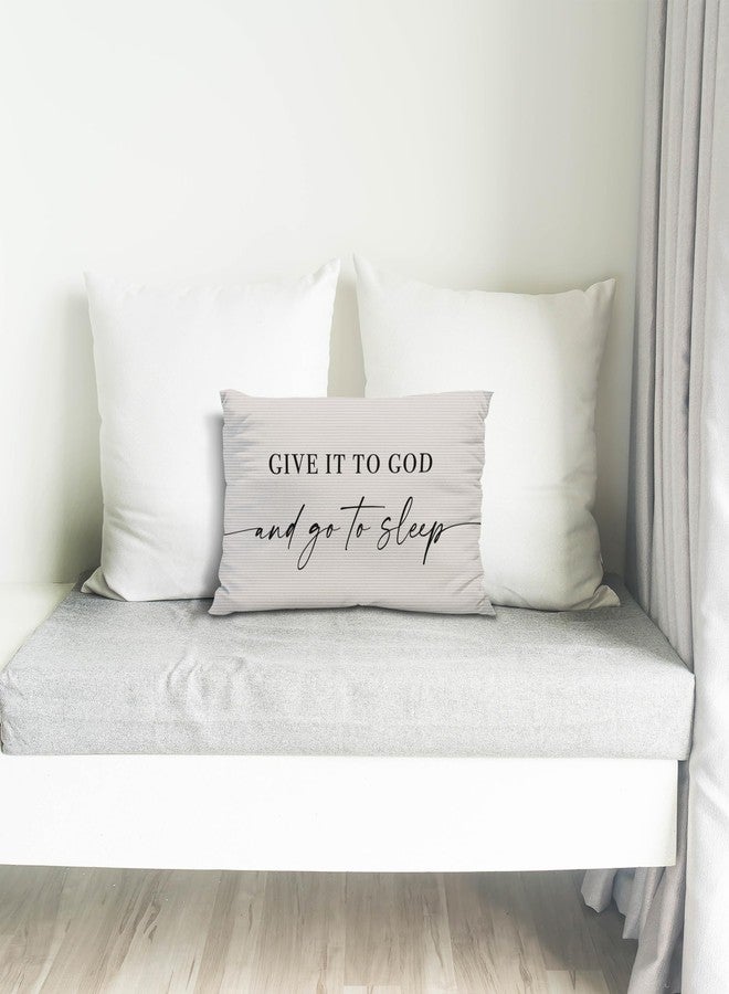 Knibeo Give It to God and Go to Sleep, Decorative Corduroy Pillows Cover for Bed,Corduroy Pillows Cover for Bed,12x20 Inch Pillow Case,Decorative Corduroy Pillows Cover for Room（Cream 12" x 20"） - Image 3