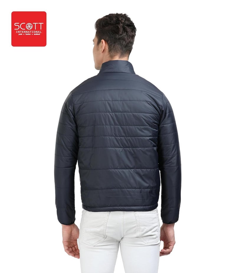 Scott International Winter Puffer Jacket | Mens Nylon Quilted standard length | Bomber Full Sleeve Monsoon | Lightweight Winter Wear Mens Jacket - Image 3