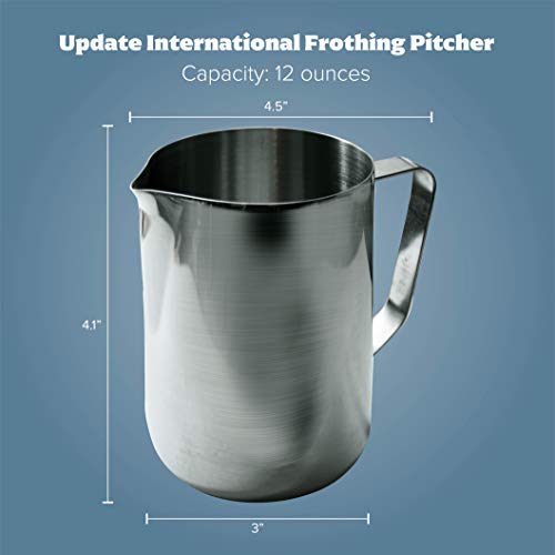 Update International EP-12 12 Oz Stainless Steel Frothing Pitcher, Silver - Image 2