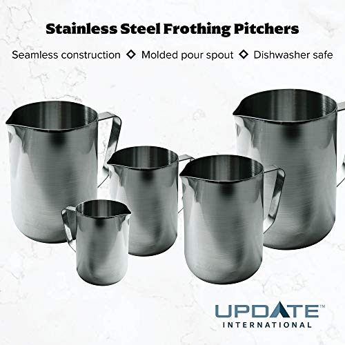 Update International EP-12 12 Oz Stainless Steel Frothing Pitcher, Silver - Image 4