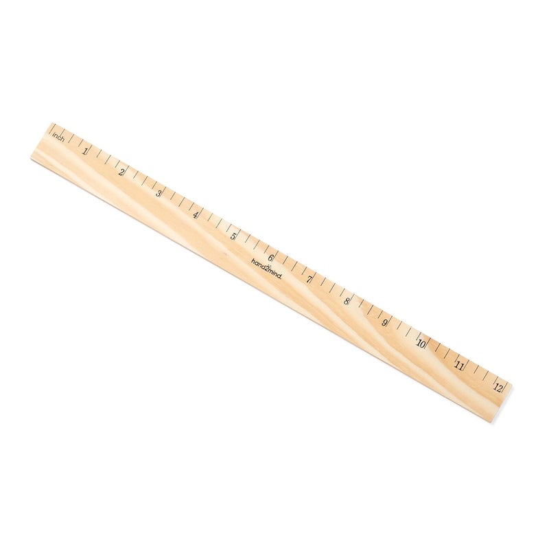 hand2mind hand2mind 12 inch Wood Rulers with 14 Divisions Pack of 10 - Image 2