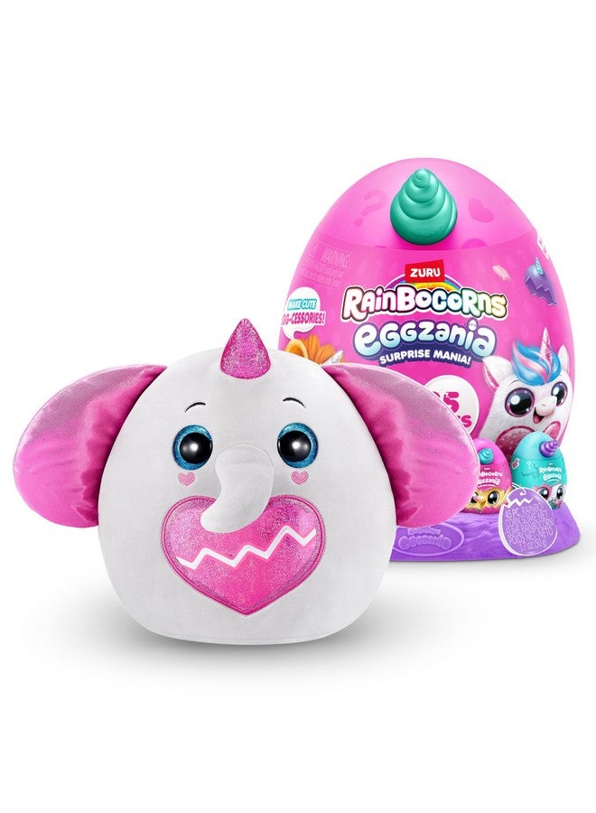 Rainbocorns Rainbocorns Eggzania Surprise Mania Series 1 (Elephant) by ZURU, Collectible Plush Stuffed Animal, Surprise Eggs, 5 Mini Eggs, Stickers, DIY Jewelry, Slime, Ages 3+ for Girls, Children - Image 3