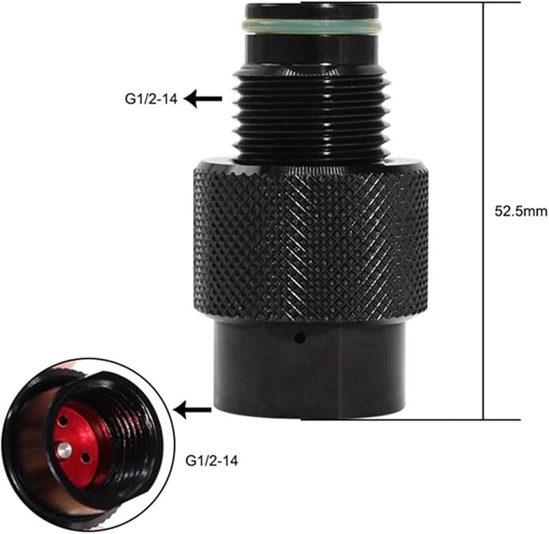 أسود ثاني أكسيد الكربون مضغوط الهواء اسطوانة الغاز منظم تشغيل إيقاف محول إبرة صمام - Image 3