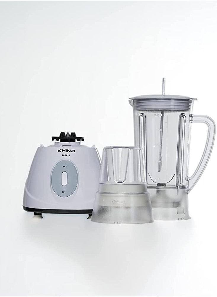 KHIND Blender 1 0L Jar with 2 Speed and 1 Miller for Grinding White BL1012  KHIND  - Image 2