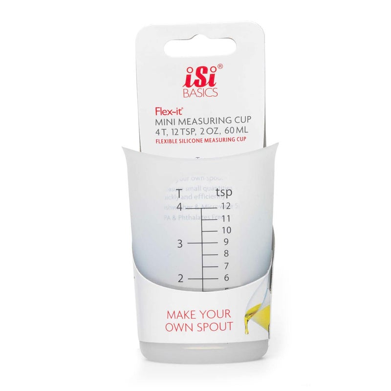 iSi North America iSi North America Mini Measuring Cup Flexible Silicone, 2-Ounce, Clear 