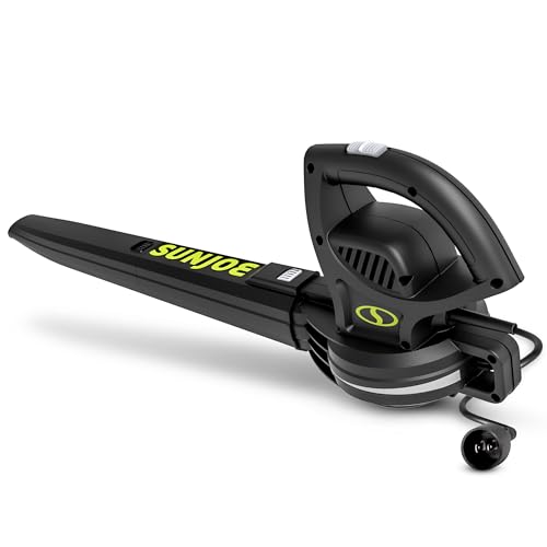 Sun Joe Corded Electric Leaf Blower Machine, 155 MPH, 260 CFM, 6-Amp Motor, Black - Portable and Lightweight Gardening Equipment for Yard Care and Lawn Maintenance, SBJ597E - Image 1