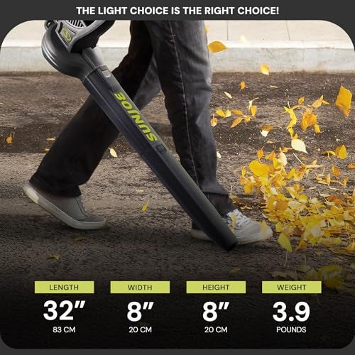 Sun Joe Corded Electric Leaf Blower Machine, 155 MPH, 260 CFM, 6-Amp Motor, Black - Portable and Lightweight Gardening Equipment for Yard Care and Lawn Maintenance, SBJ597E - Image 5