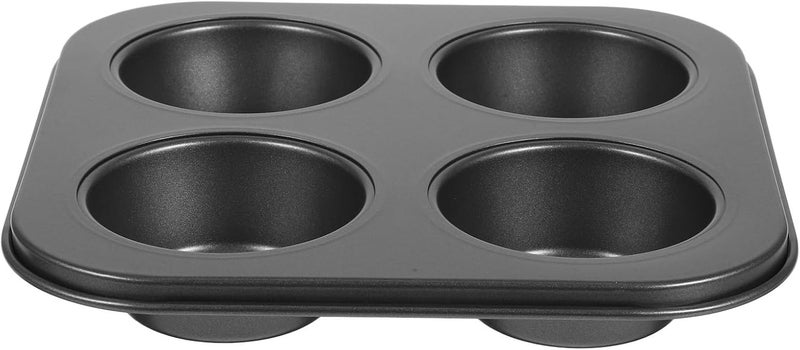 IMIKEYA 4 Cupcake Moulds Tray Pan for Muffins Mini Cake Mould Large Muffin Mould Round Muffin Mould for Hot Air Fryer Ninja Air Fryer Muffin Tray Sprinkles Muffin Mould - Image 1