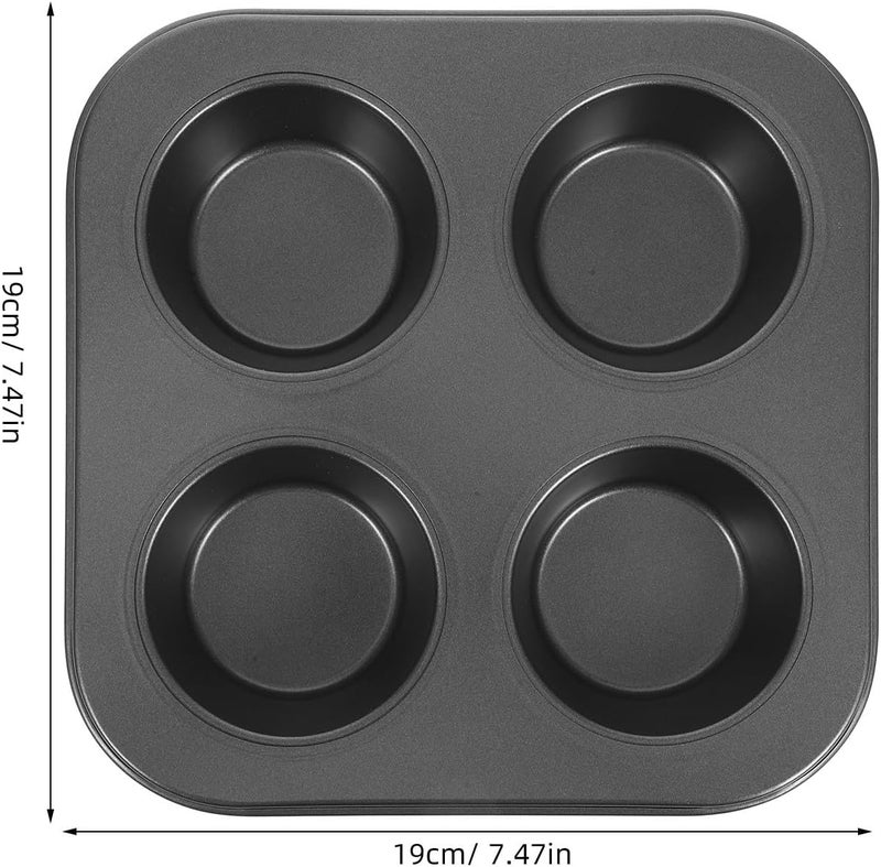 IMIKEYA 4 Cupcake Moulds Tray Pan for Muffins Mini Cake Mould Large Muffin Mould Round Muffin Mould for Hot Air Fryer Ninja Air Fryer Muffin Tray Sprinkles Muffin Mould - Image 5