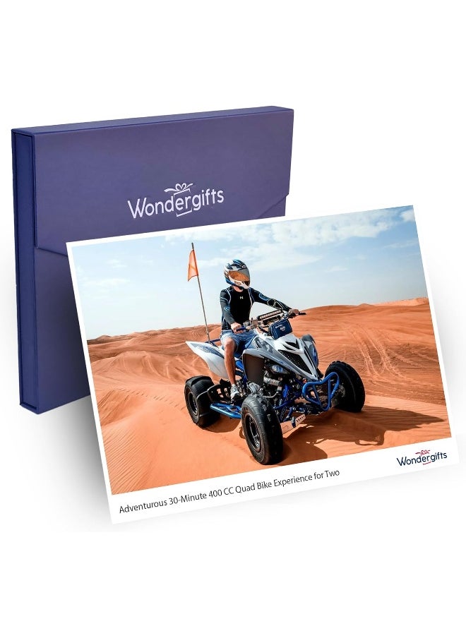 Wondergifts - Adventurous 30-Minute 400 CC Quad Bike Experience for Two - Experience Gift with Free Spa Box - Image 1
