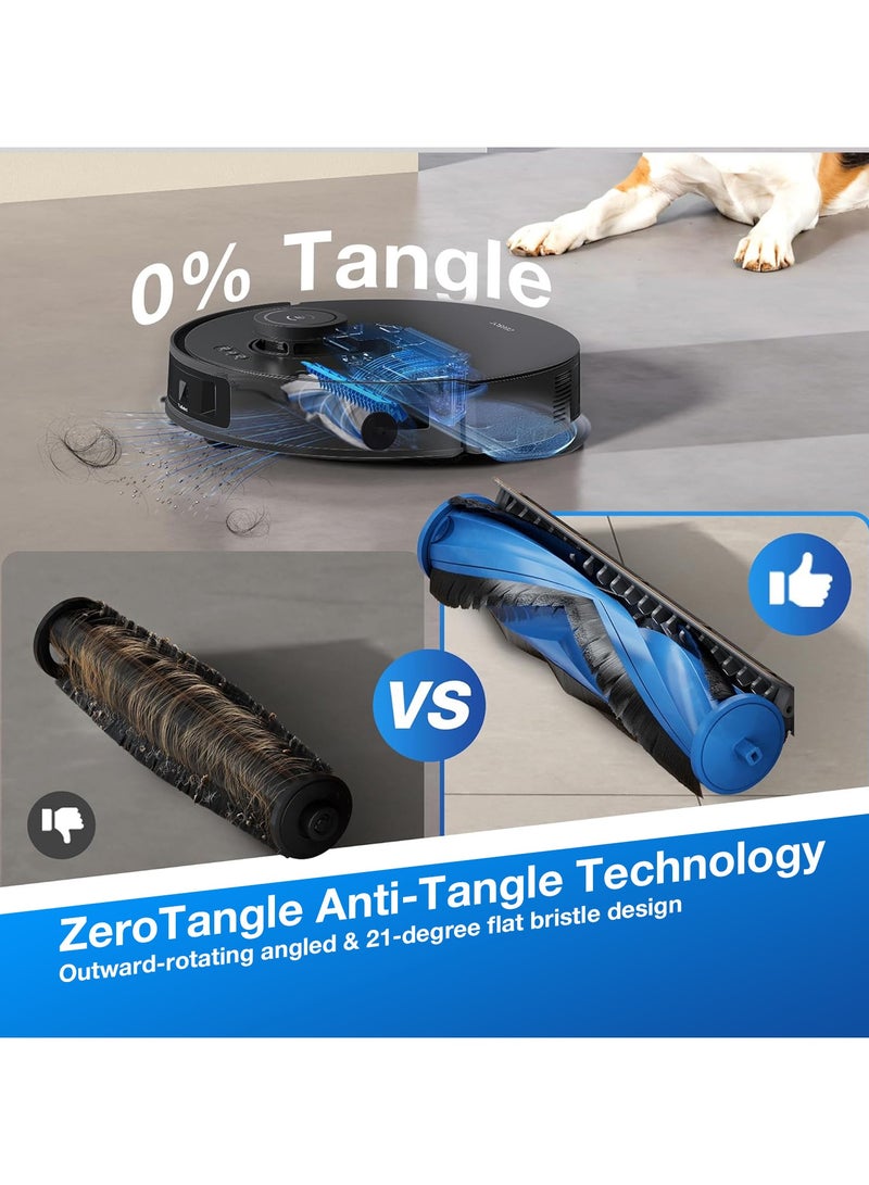 إيكوفاكس روبوت مكنسة كهربائية ديبوت مع ممسحة، أقوى شفط 8000Pa، مضاد لتشابك الشعر، تنظيف عميق ومسح، بطارية 6400mAh - Image 5