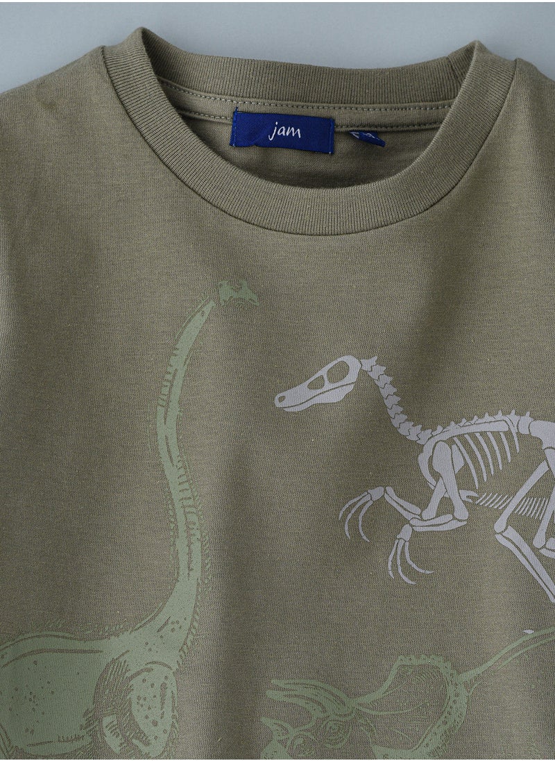 JAM - Knit t-shirt with print - Image 1